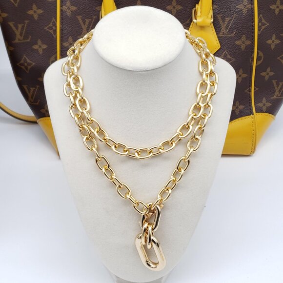 Authentic Louis Vuitton Gold Padlock with Unbranded Gold plated Chain - Picture 9 of 9